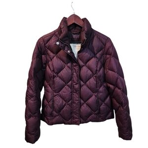 Eddie Bauer Women’s Goose Down Puffer 700 Fill Power Plum PurplePetite Med